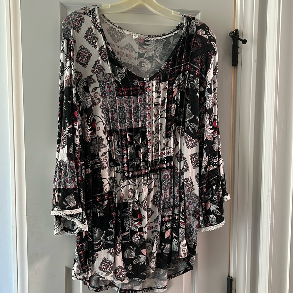 Alchemy Thread red floral blouse